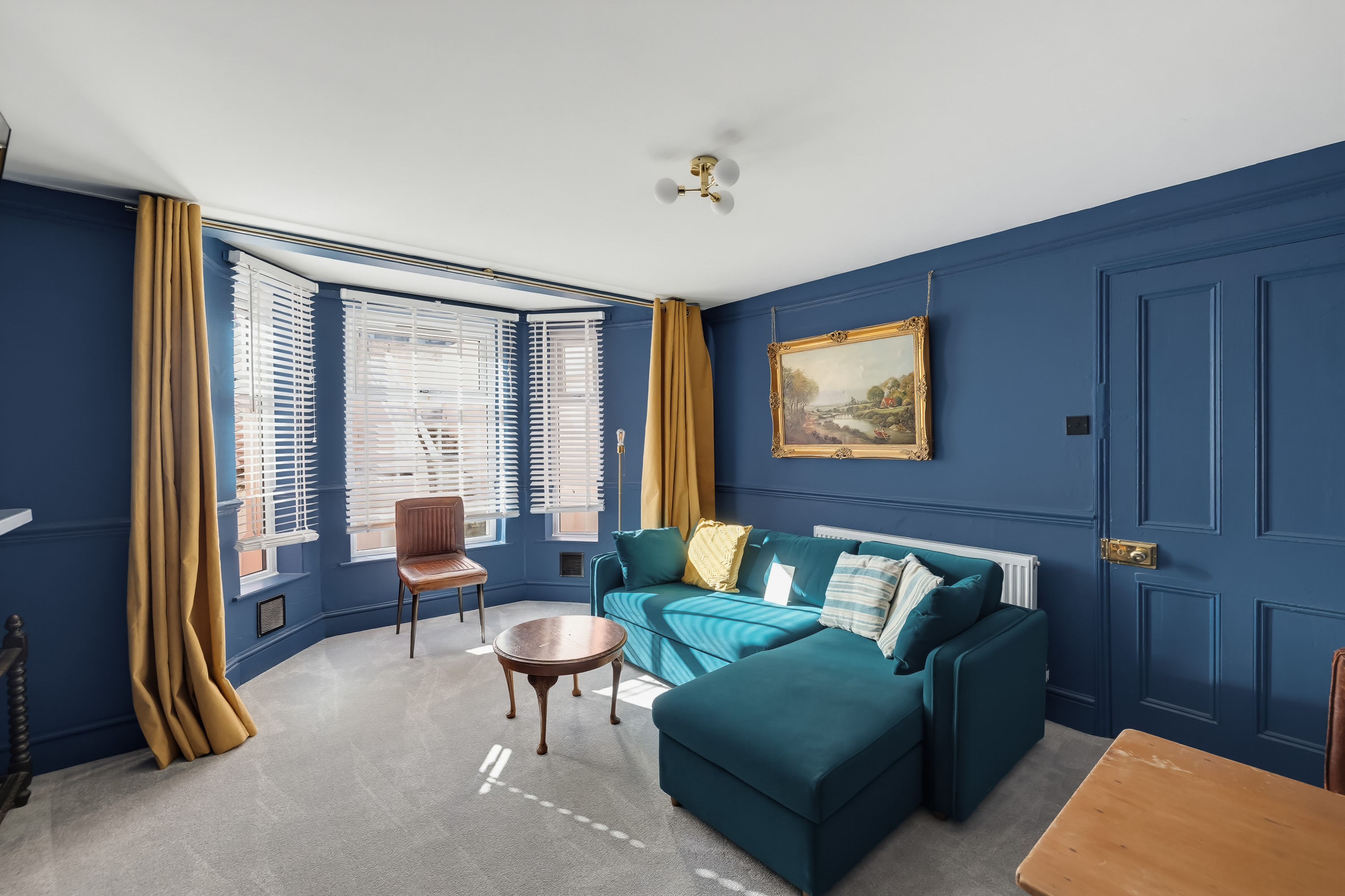 Colourful Airbnb living room professionally photographed by 241Photography