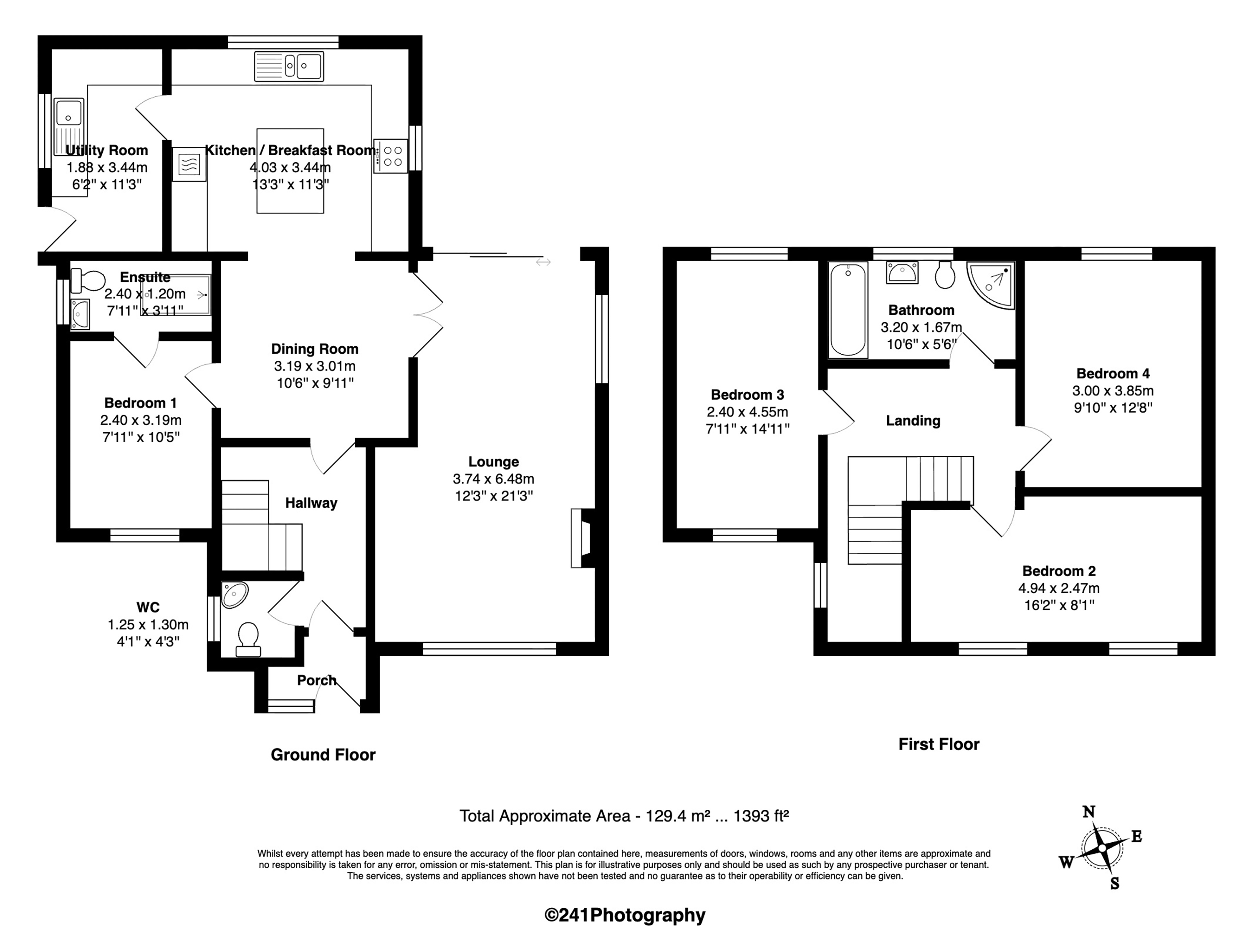 2D property floorplan Plymouth by 241Photography