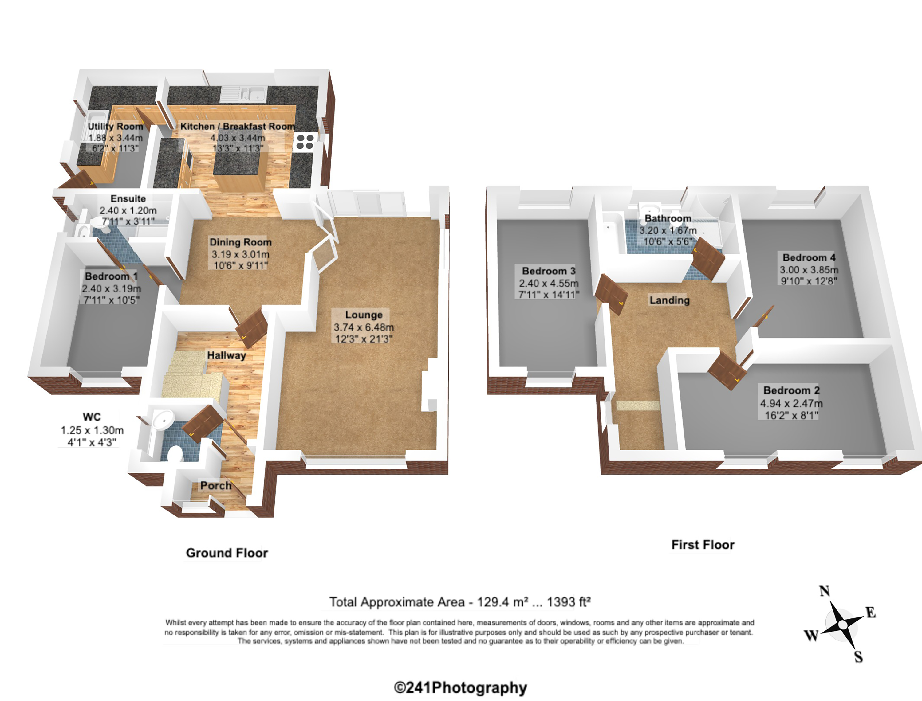 3D property floorplan Plymouth by 241Photography